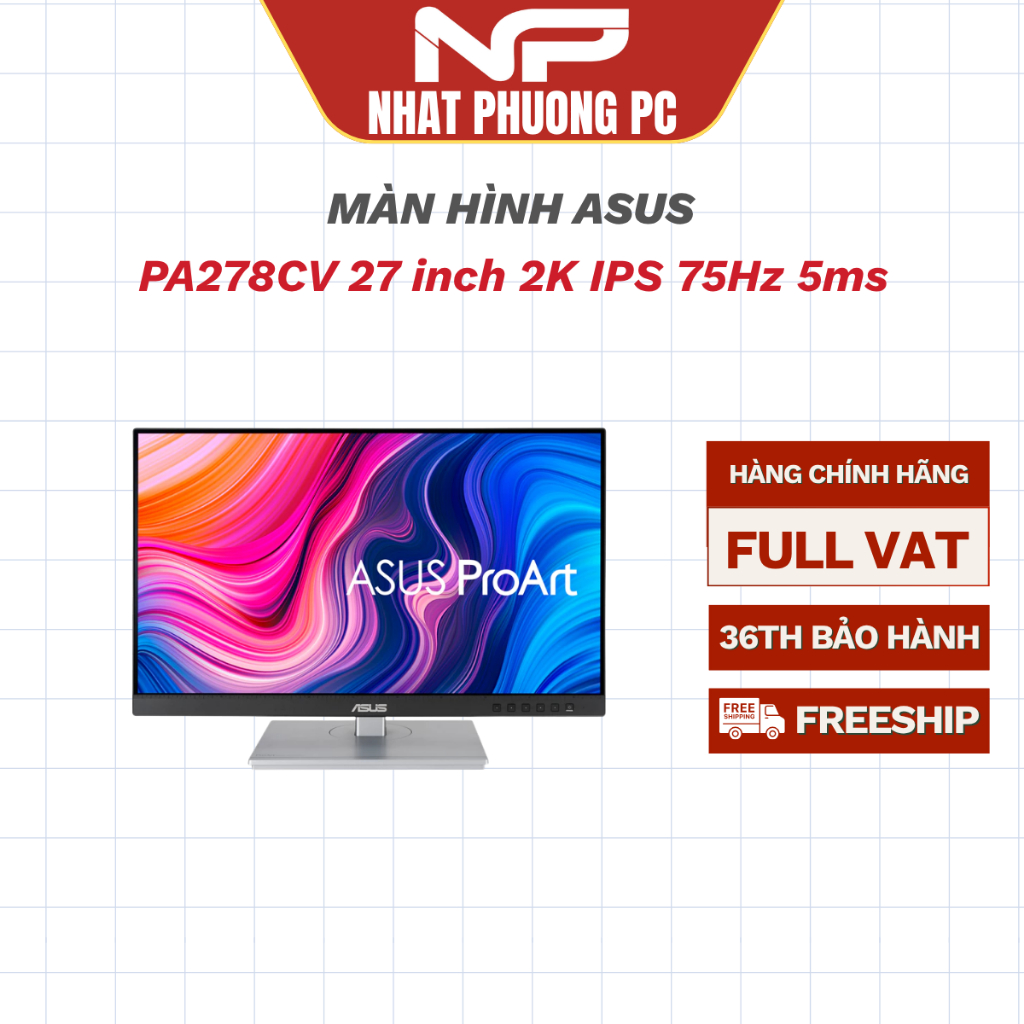 Màn hình Asus ProArt PA278CV 27 inch 2K IPS 75Hz 5ms