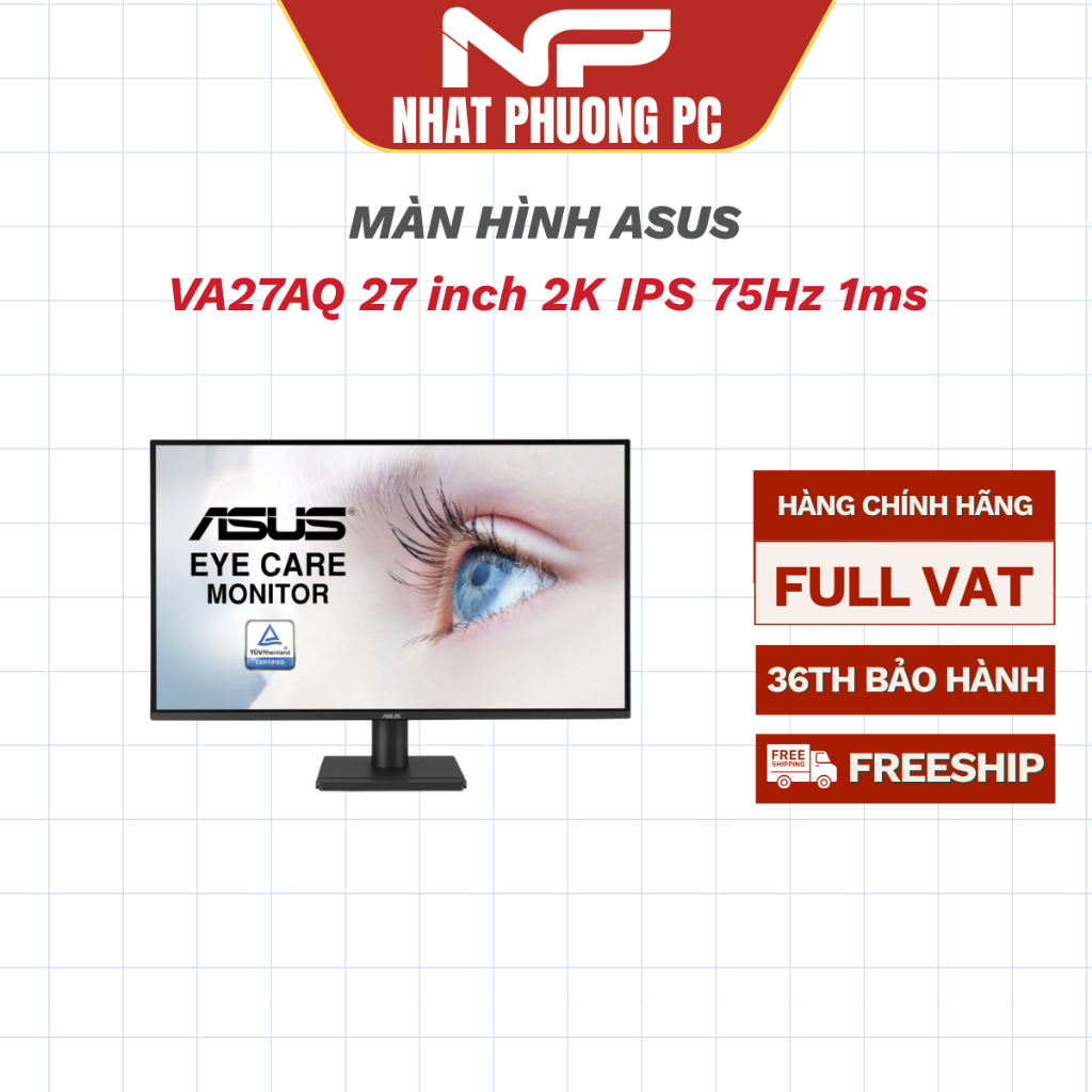 Màn hình Asus VA27AQ 27 inch 2K IPS 75Hz 1ms