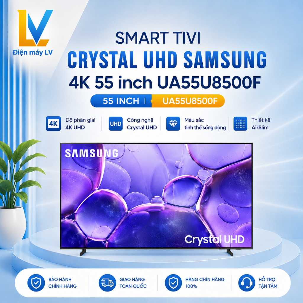 55U8500F | Smart Tivi Crystal UHD Samsung 4K 55 inch UA55U8500F - Xuất xứ Việt Nam - Hàng chính hãng
