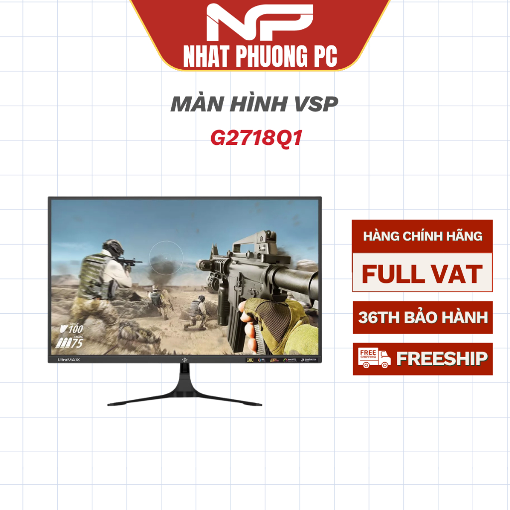 Màn Hình Gaming VSP G2718Q1 27 inch 2K 180Hz 1ms IPS
