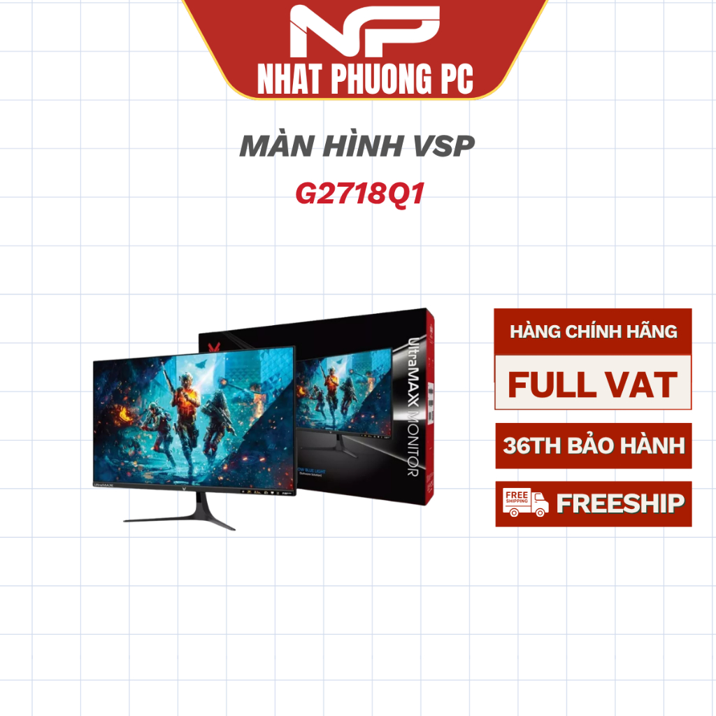 Màn Hình Gaming VSP G2718Q1 27 inch 2K 210Hz 1ms IPS