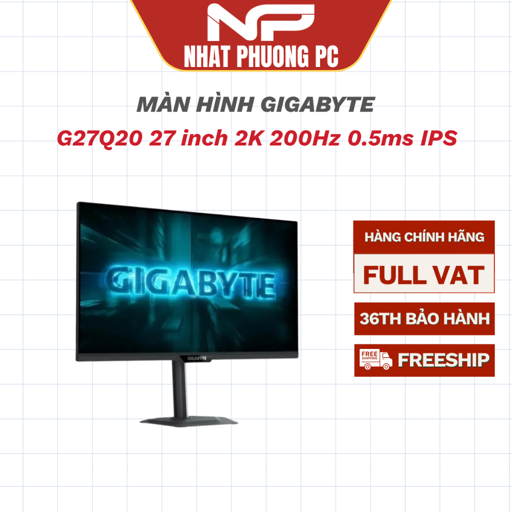 Màn hình Gaming Gigabyte G27Q20 27 inch 2K 200Hz 0.5ms IPS