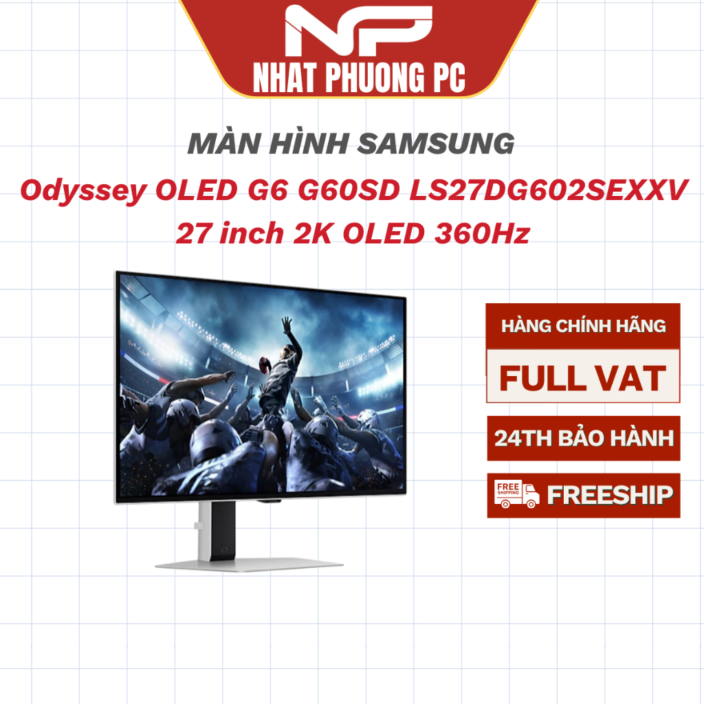 Màn hình Samsung Odyssey OLED G6 G60SD LS27DG602SEXXV 27 inch 2K OLED 360Hz