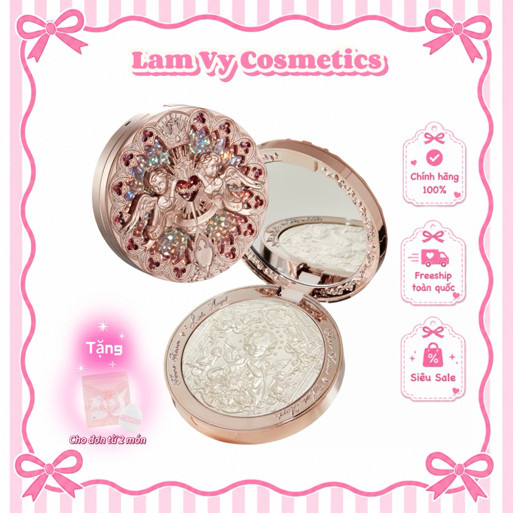 (Sẵn) Phấn hightlight bắt sáng Litte Angle Flower Knows | 8g nhũ siêu sáng