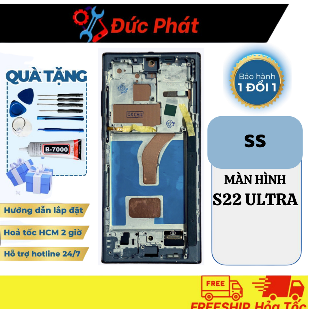 Màn Hình Thay Thế SS S22 ULTRA QX KHUNG (Tặng kèm keo dán và bộ sửa)