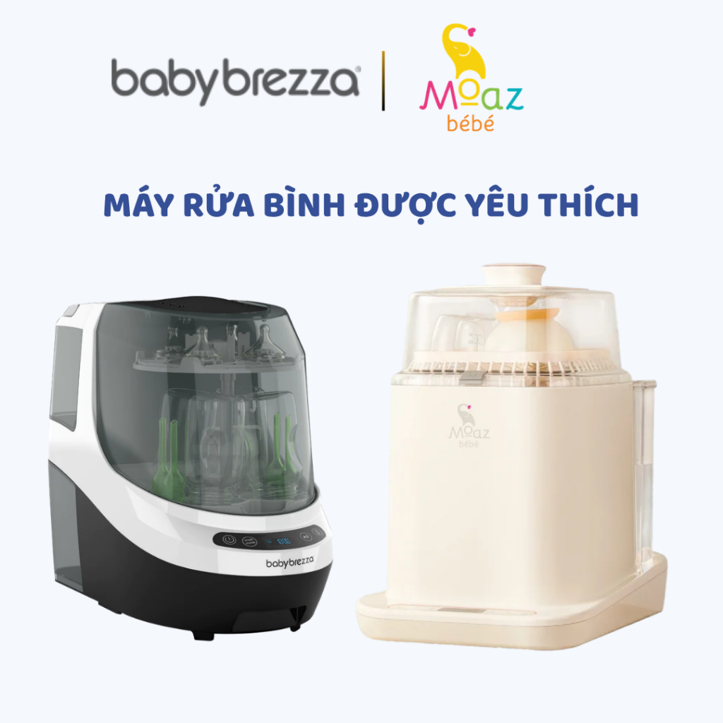 Máy rửa bình sữa tiệt trùng sấy khô Moaz BéBé MB-064 MB064 / Bình đun nước pha sữa di động Moaz MB05