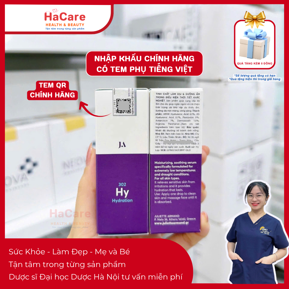 [HÀNG CÔNG TY, CÓ TEM PHỤ] Serum làm dịu và dưỡng ẩm căng bóng Juliette Armand Hydra Bonding Serum 2