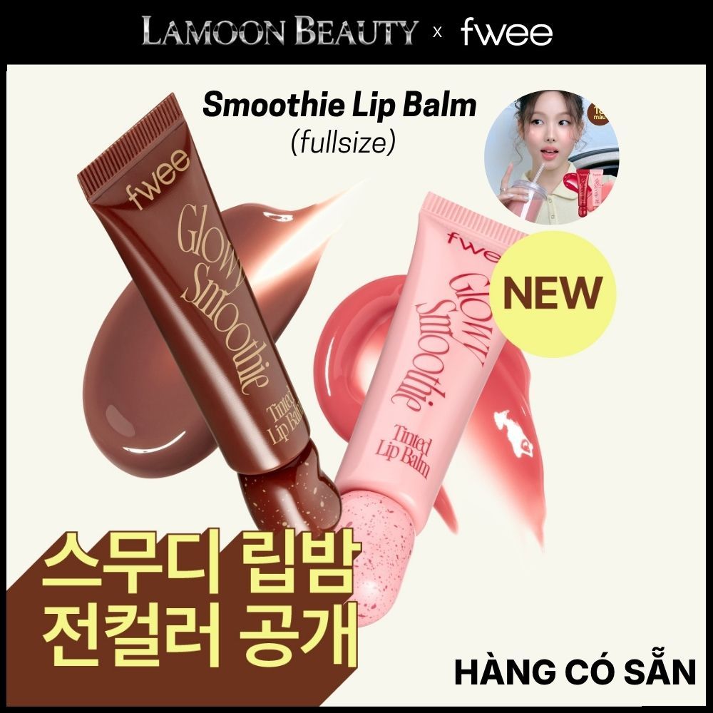 Son bóng dưỡng môi Fwee Smoothie Lip Balm, làm đầy rãnh môi giúp căng mọng tức thì