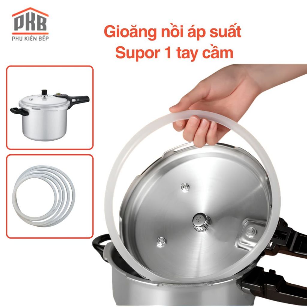 Gioăng nồi áp suất nhôm Supor 1 tay cầm (roăng ga zoăng zon ron gas) phụ kiện nồi áp suất ga Supo