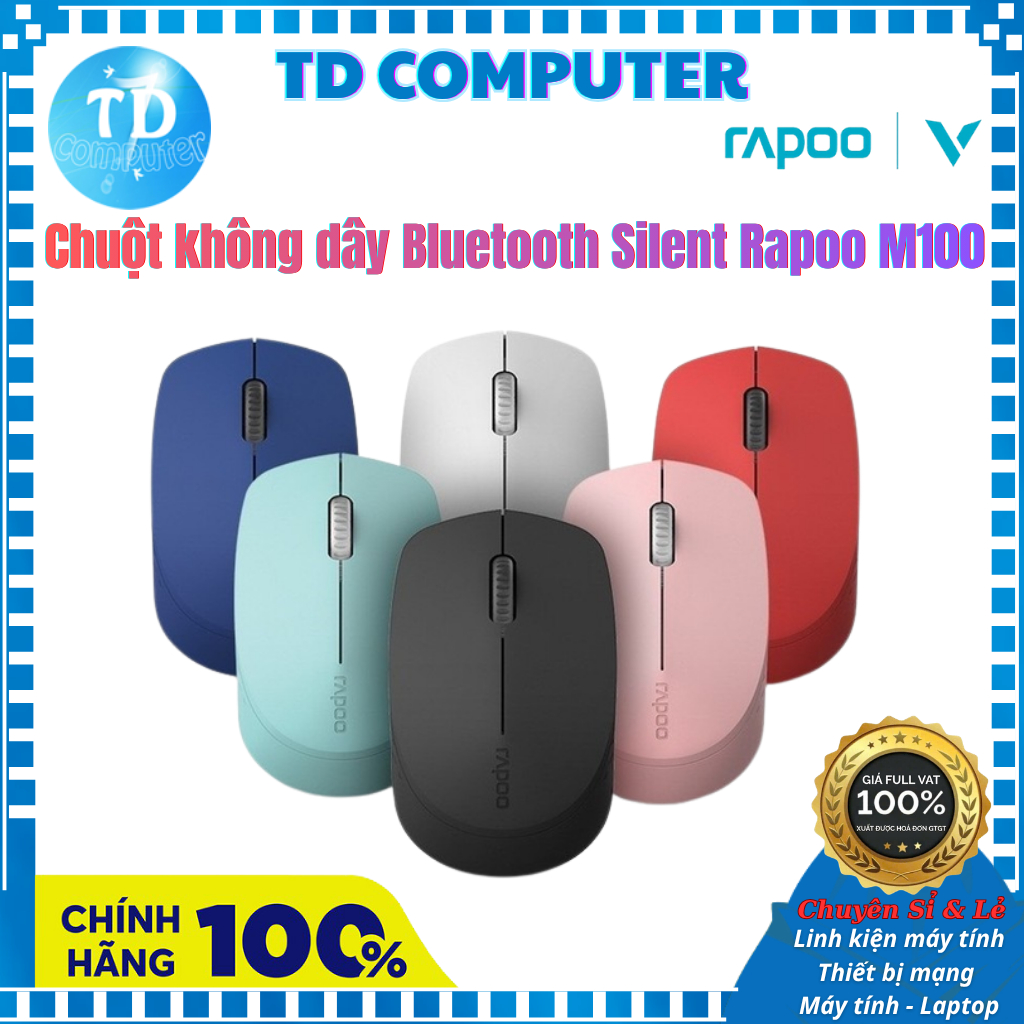 Chuột không dây Bluetooth Silent Rapoo M100 - Hàng chính hãng