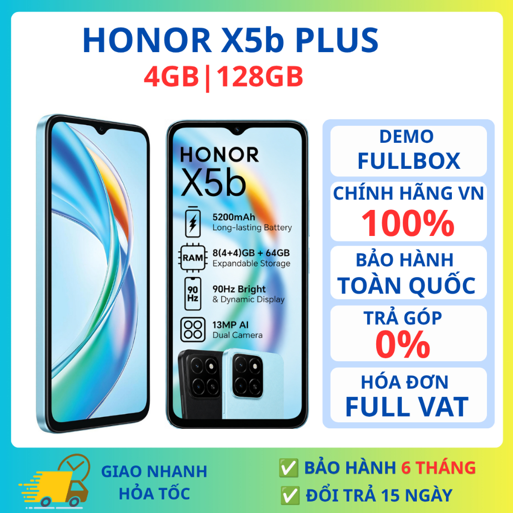 Điện Thoại Honor X5b/ X5b Plus 64GB/128GB - Chính Hãng 99% Fullbox Demo | BigBuy360 - bigbuy360.vn