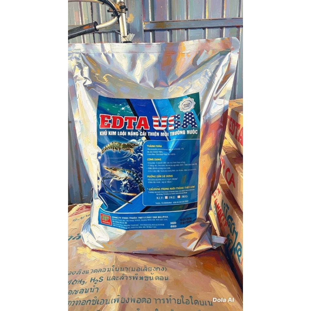 EDTA khử phèn.kim loại nặng.lắng tụ