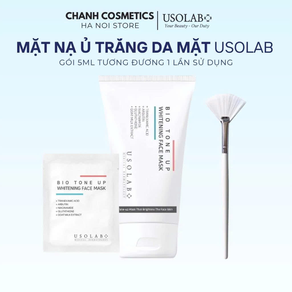 [TẶNG CỌ] Kem Ủ Trắng Mặt Usolab Bio Tone Up Whitening Face Mask CHANH COSMETICS CHANH COSMETICS