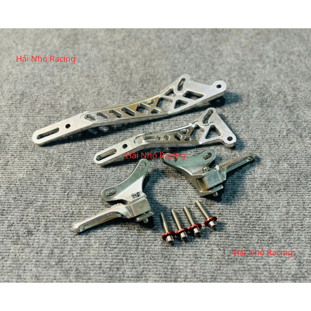 ComBo Gác Chân Malay Pat Nhôm CNC Gắn Ex 150 155 Sirius 50cc 110cc