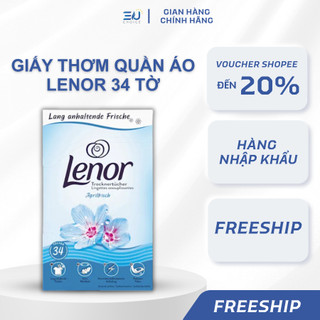 Giấy Thơm Quần Áo Hương Nước Hoa Lenor 34 Tờ Khử Mùi Ẩm Mốc, Lưu Hương Lâu, Giấy Thơm Để Tủ Quần Áo
