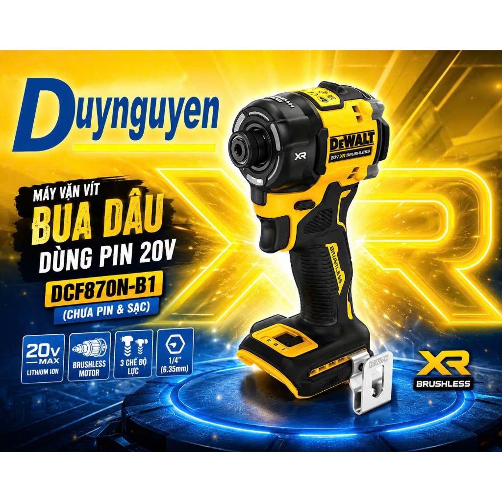 Máy vặn vít búa dầu dùng pin 20V Dewalt DCF870N-B1 (Chưa pin & sạc)