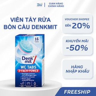 Viên thả vệ sinh bồn cầu Denkmit khử mùi hôi sạch mảng bám vi khuẩn hộp 16 viên nhập khẩu Đức