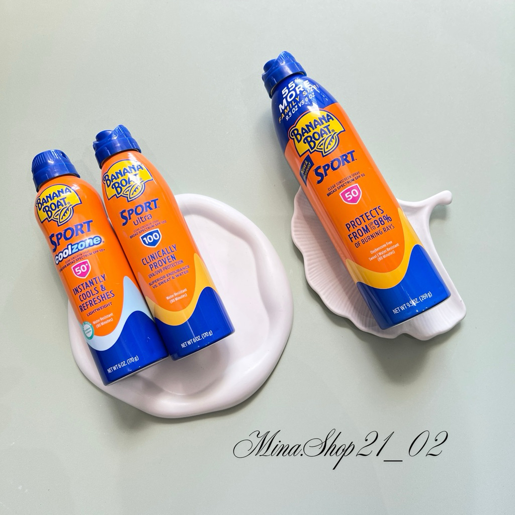 [Hàng Mỹ] Xịt Chống Nắng Thể Thao Banana Boat Sport SPF 50+ / SPF 100