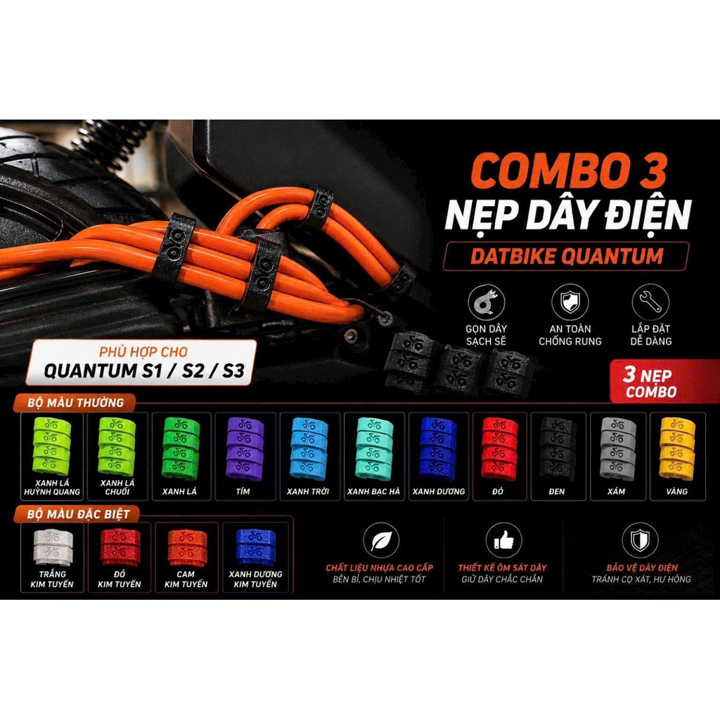 Kẹp dây điện cho DatBike Quantum s1 s2 s3