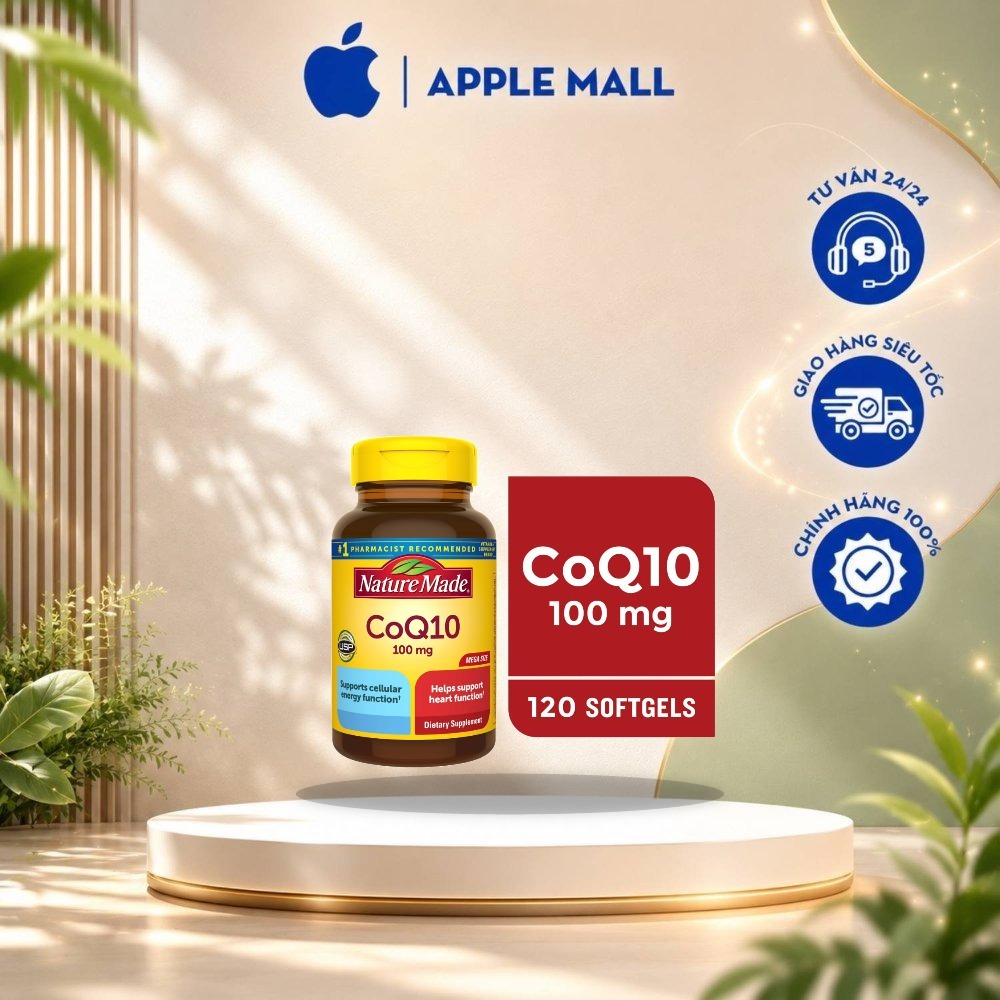 Viên uống Nature Made CoQ10 100mg 120 viên - Chính Hãng US
