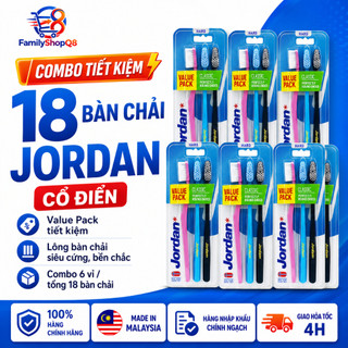 18 Bàn Chải Jordan Classic Double Action Lông Siêu Cứng - Clean Teeth Double Action .