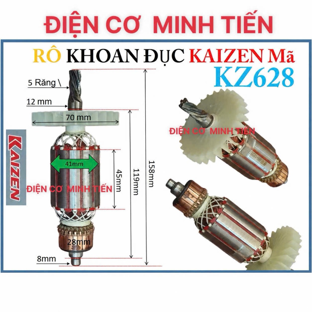 KAIZEN 628 - RÔ KHOAN ĐỤC KAIZEN MÃ KZ628 (CHÍNH HÃNG) ivs