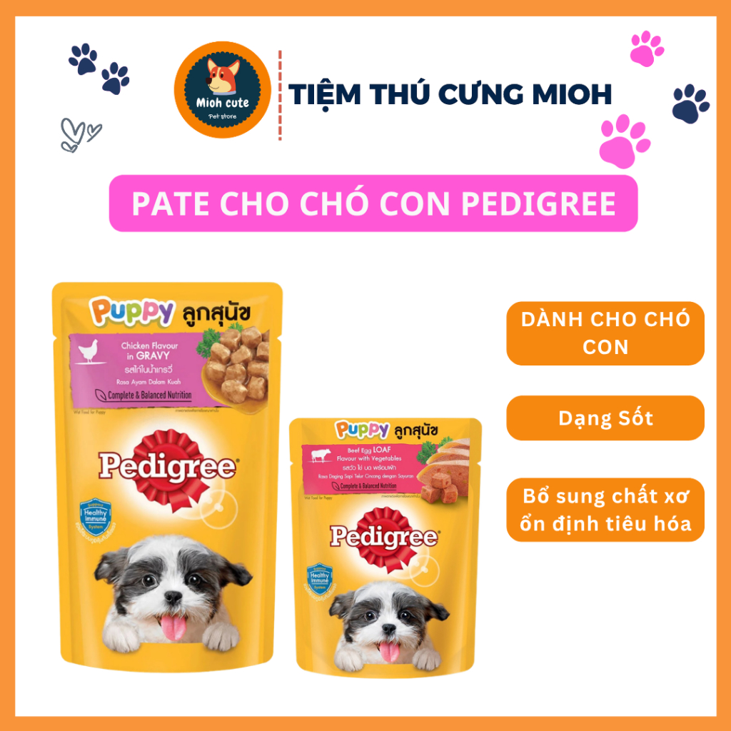 Pate cho chó con Pedigree công thức dinh dưỡng cho thú cưng