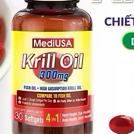 Dầu nhuyễn thể Krill Oil MediUSA ( 60 viên) - bổ sung omega 3 hỗ trợ sức khỏe