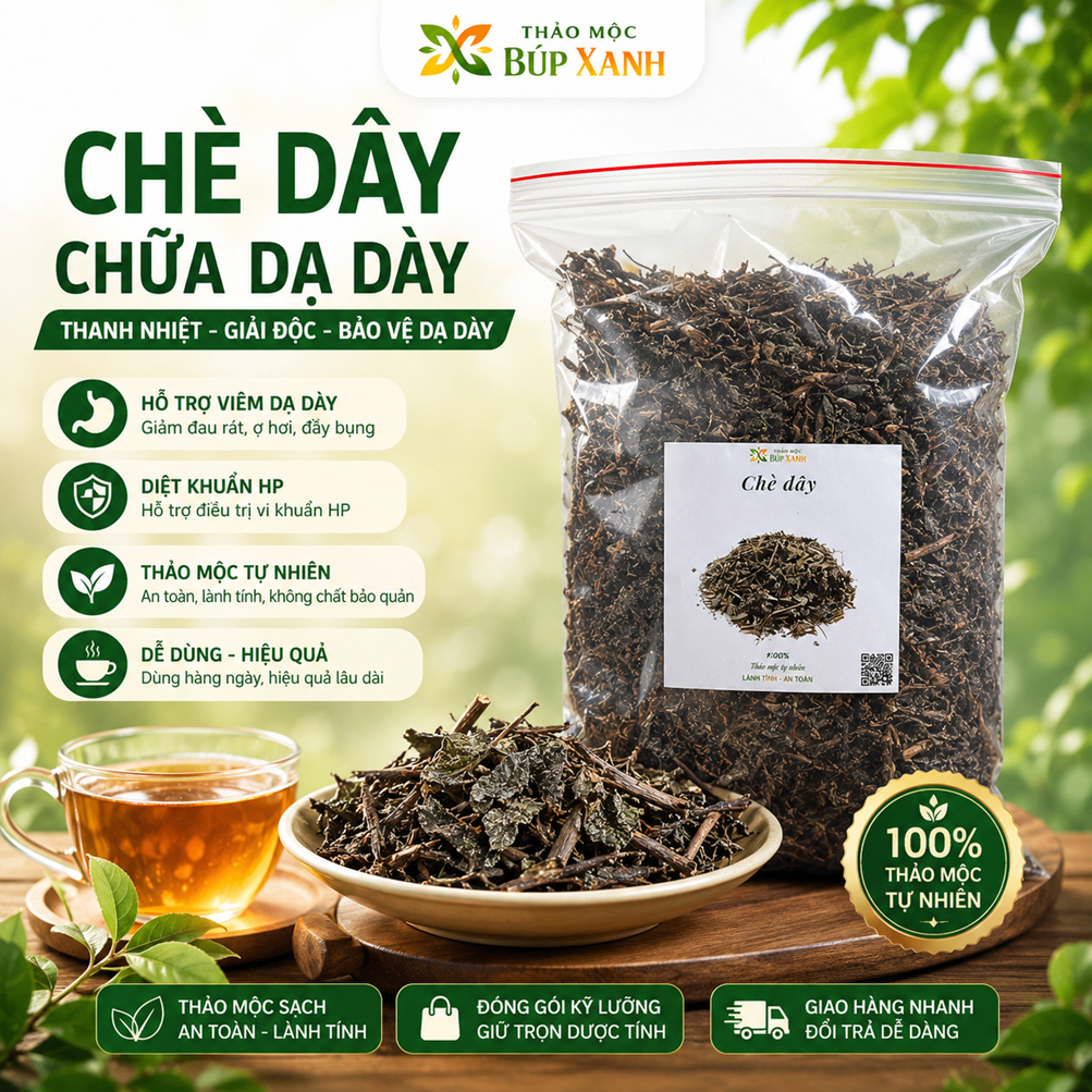 Chè Dây, Trà Dây 1kg Hỗ Trợ Dạ Dày, Đau Dạ Dày, Trào Ngược Dạ Dày, Khuẩn Hp Hỗ Trợ Dạ Dày Thảo Mộc B