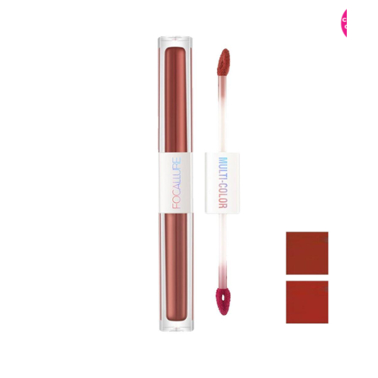 Son Kem Lì FOCALLURE Multicolor 2in1 Lipstick & Lip Gloss 4.6g Son Lì 2 Đầu Kèm Son Bóng C01 C02 C03
