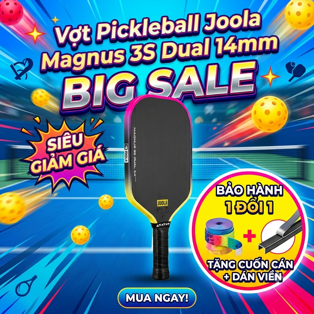 Vợt Pickleball Joola Magnus 3S Dual 14mm chính hãng bảo hành 1 đổi 1