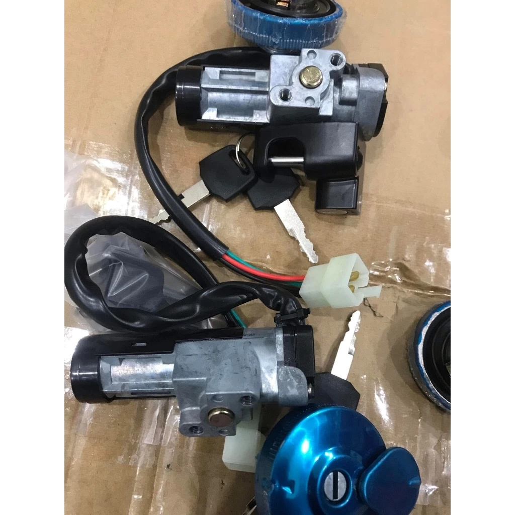 Bộ khoá máy Cub mới(Cub 50cc, Cub học sinh) loại có nắp bình xăng