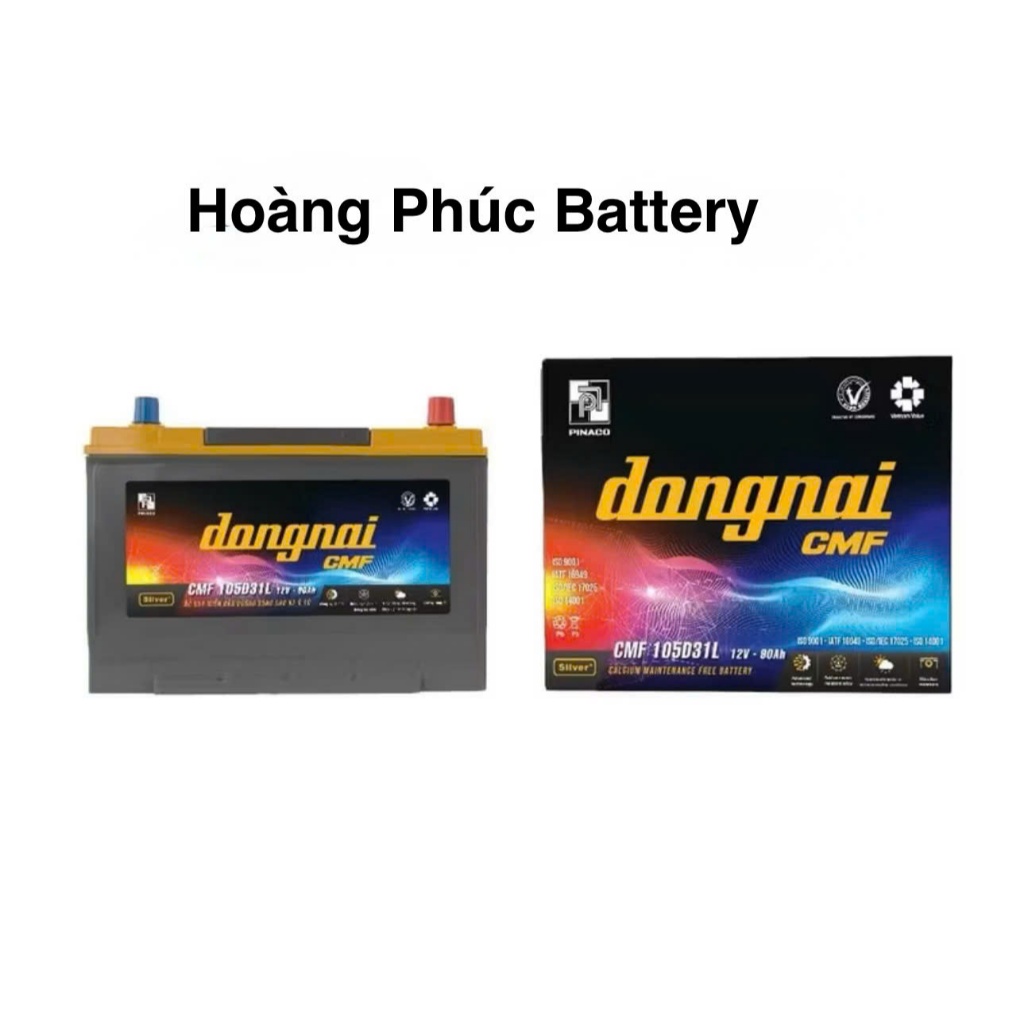 Bình ắc quy 12v khô miễn bảo dưỡng đồng nai CMF 105D31L | 12V - 90ah