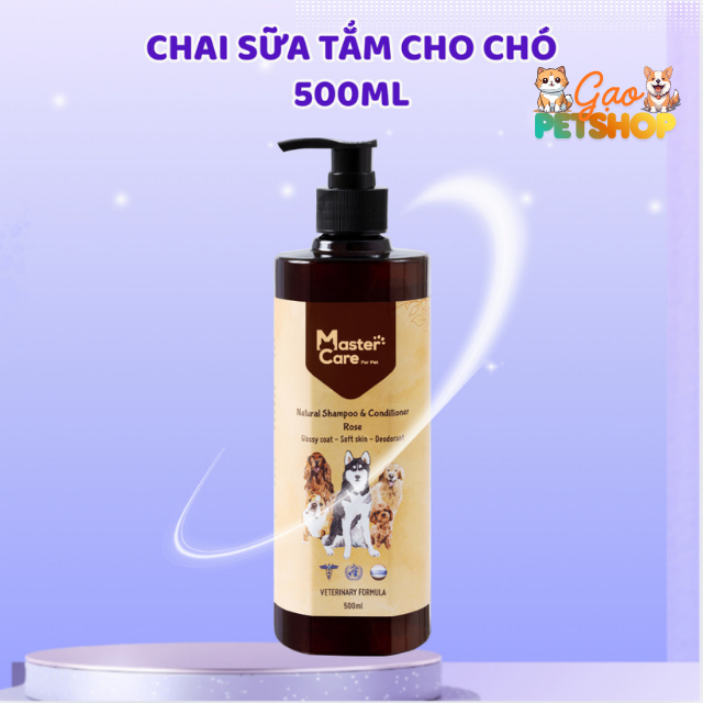 [500ml] Sữa Tắm MASTERCARE Ngừa Ve Ghẻ, Nấm, Làm Mượt Lông, Khử Mùi Cho Chó, Lưu Hương 7 Ngày