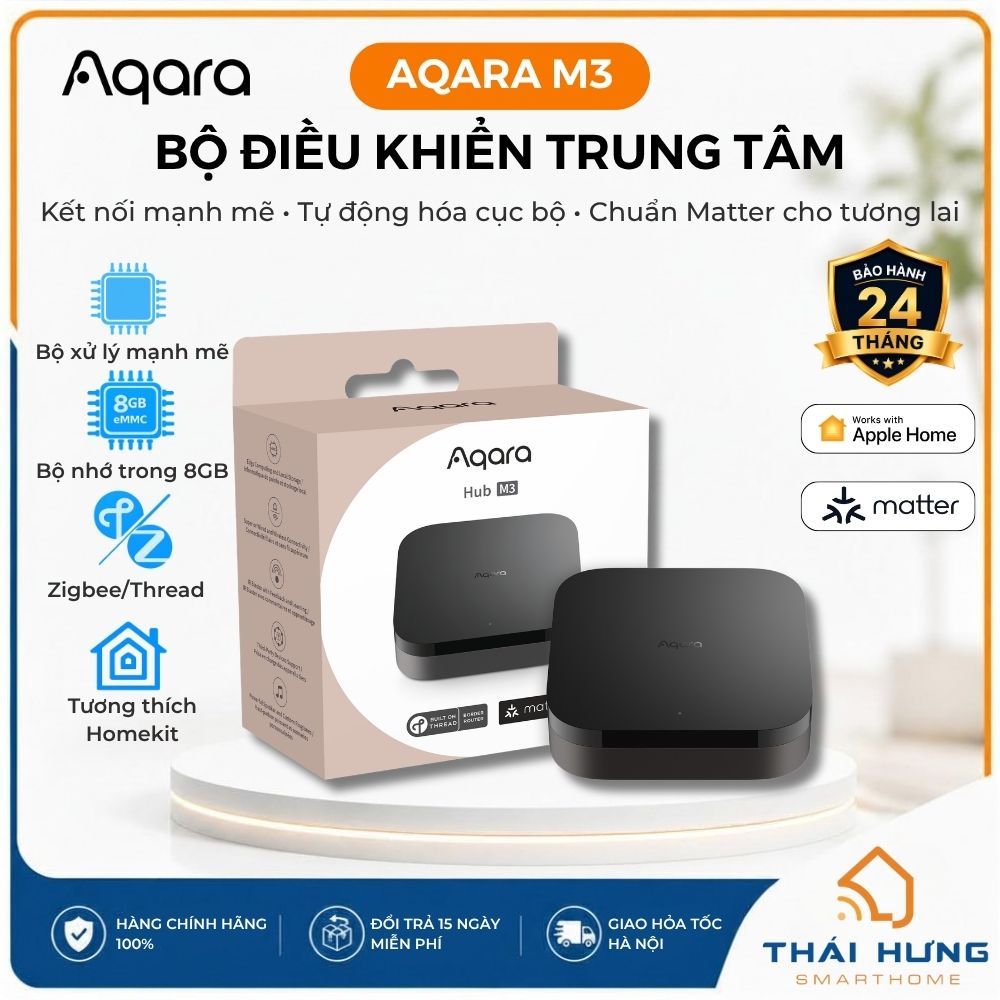 [Hỏa tốc HN] Aqara Hub M2 /Hub M3/Hub M200 - Zigbee 3.0, tương thích HomeKit, cổng LAN, tích hợp loa