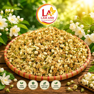 100g Hoa Nhài Sấy Khô, Trà Hoa Nhài Bông Nở Tự Nhiên, Dùng Pha Trà, Ướp Trà, Hương Thơm Đậm Vị, Thanh Mát, Dễ Chịu