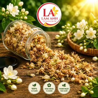 100g Hoa Nhài Sấy Khô, Trà Hoa Nhài Bông Nở Tự Nhiên, Dùng Pha Trà, Ướp Trà, Hương Thơm Đậm Vị, Thanh Mát, Dễ Chịu