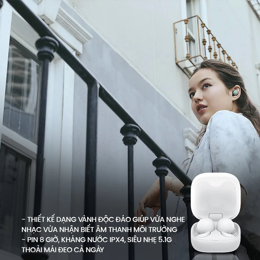 Tai Nghe Không Dây Sony LinkBuds Open WF-L910 - Hàng Chính Hãng Bảo Hành 12 Tháng