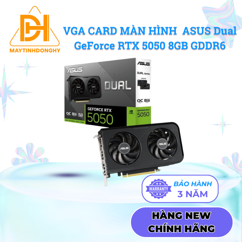 VGA CARD MÀN HÌNH ASUS Dual RTX 5050 8GB GDDR6 (DUAL-RTX5050-8G) - NEW BẢO HÀNH 36 THÁNG
