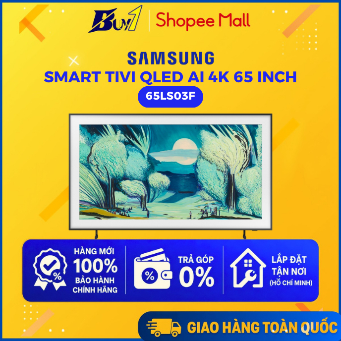 65LS03F - Smart Tivi Khung Tranh The Frame QLED Samsung AI 4K 65 inch QA65LS03F - Hàng Chính Hãng