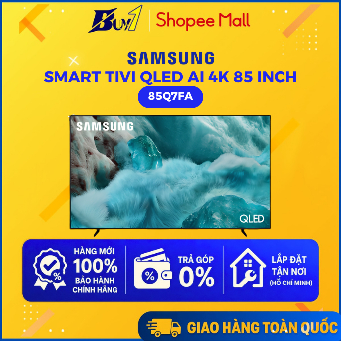 85Q7FA - Smart Tivi QLED Samsung AI 4K 85 inch QA85Q7FA - Hàng Chính Hãng