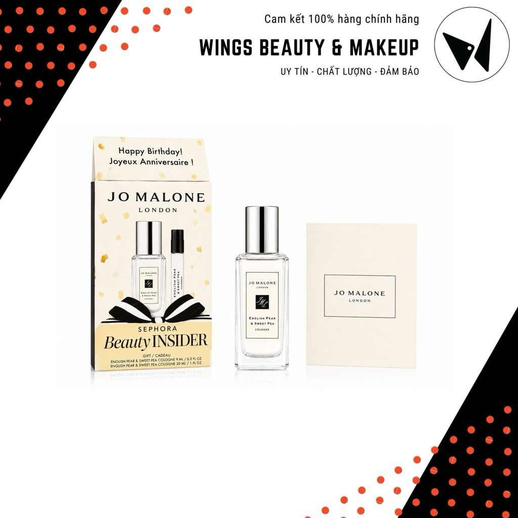 Bộ nước hoa JO MALONE Sephora Beauty Insider (English Pear & Sweet Pea 1.5ml + Wood Sage & Sea Salt 