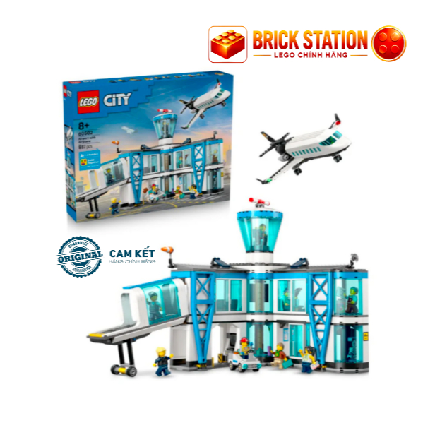 [HCM] LEGO Đồ Chơi Lắp Ráp Sân Bay Và Máy Bay LEGO CITY 60502