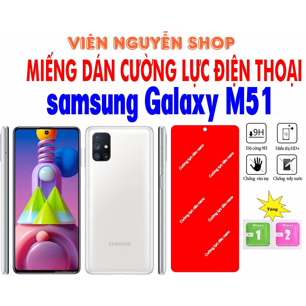 Miếng dán cường lực cho điện thoại samsung galaxy M51