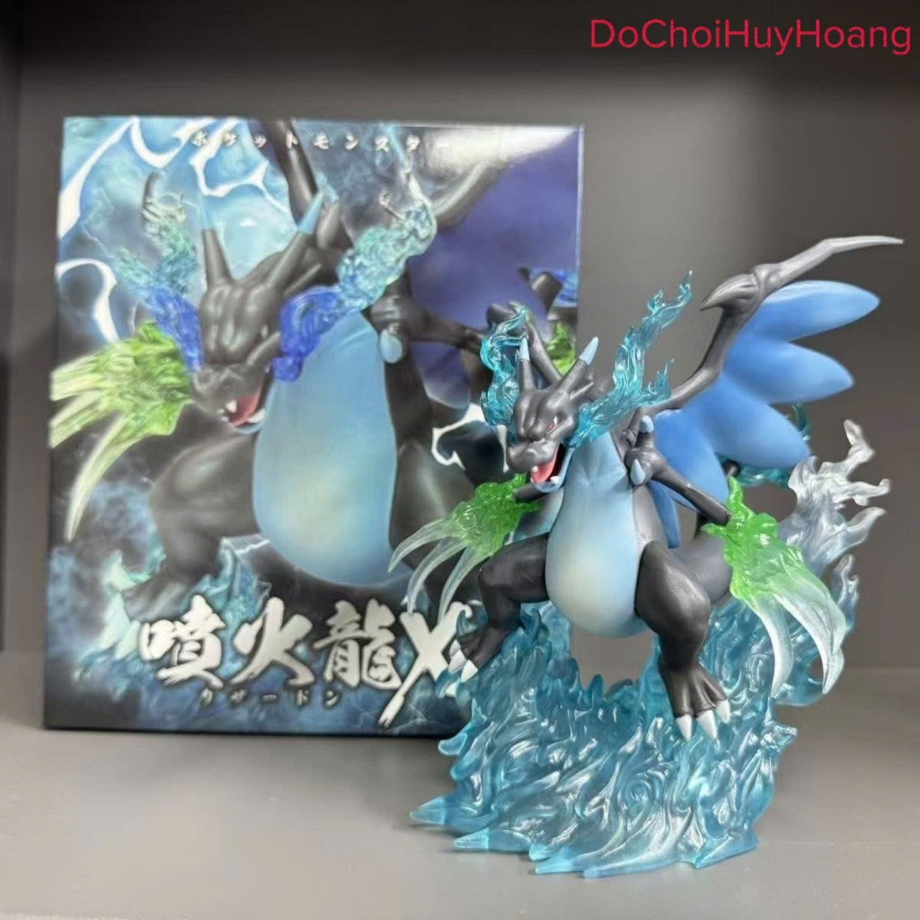 Mô hình tượng nhân vật Mega Charizard Lizardon X Y 18cm