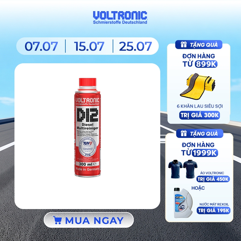Phụ gia vệ sinh hệ thống dầu và kim phun dành cho động cơ diesel VOLTRONIC d12 diesel multireiniger