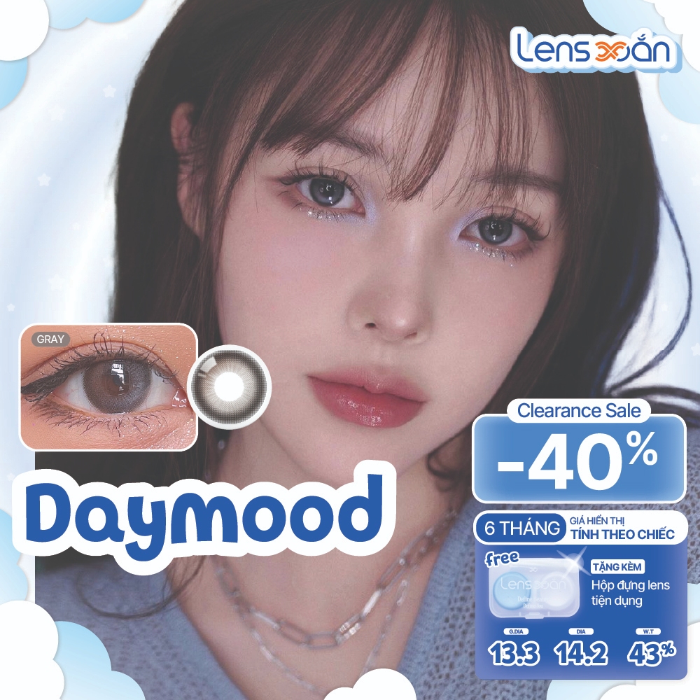 Kính áp tròng cận 6 tháng LENS XOẮN lens hàn quốc của OLOLA DAYMOOD