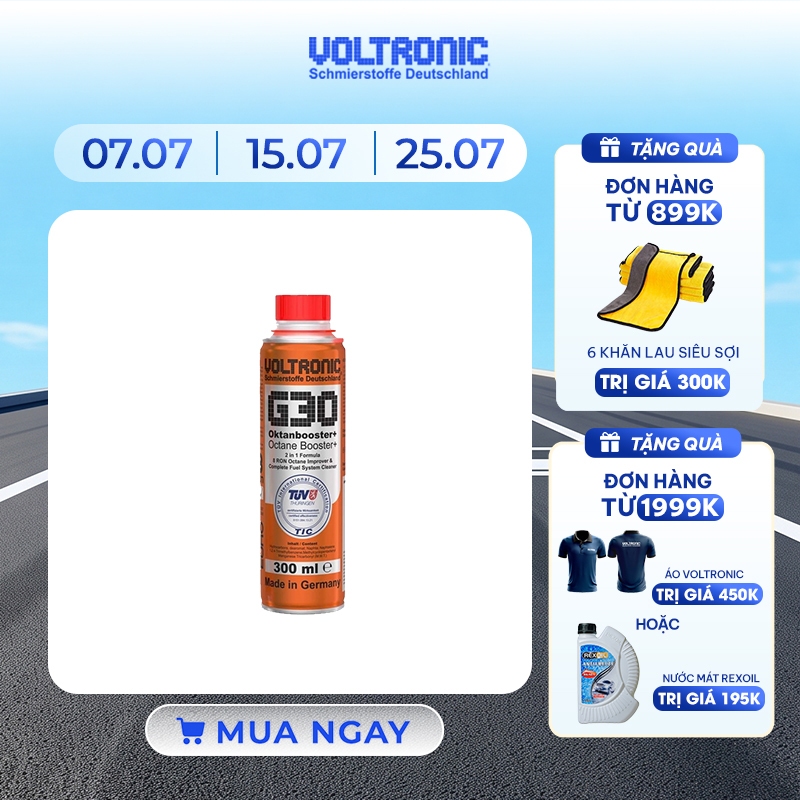 Phụ gia vệ sinh hệ thống xăng và tăng octane nhập khẩu đức VOLTRONIC g30 octane booster+