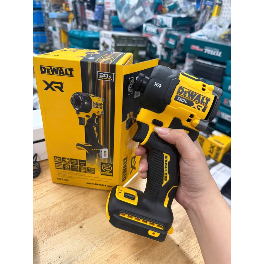 Máy chuyên vít búa dầu DEWALT DCF870, 20V Max, lực siết 56Nm, 3 cấp tốc độ, đầu lục giác 1/4", bảo h