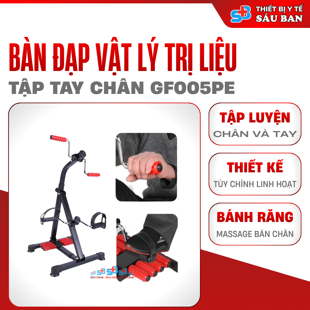 Xe Đạp Tập Thể Dục Tại Nhà Goodfit GF005PE – Phục Hồi Chức Năng, Trị Liệu Cao Cấp